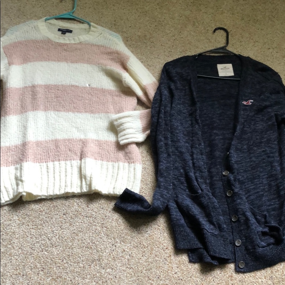 Hollister an American eagle sweater/cardigan